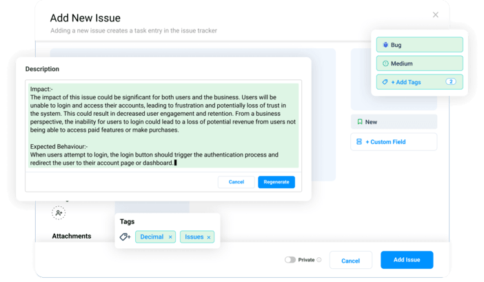 Log bugs faster and generate descriptions, tags, and impact of the bugs