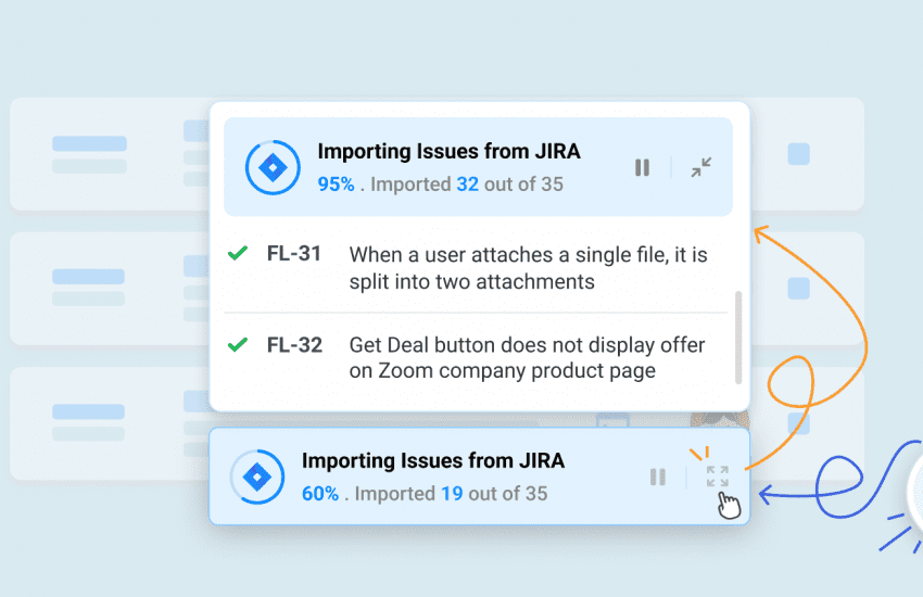 Jira import progress