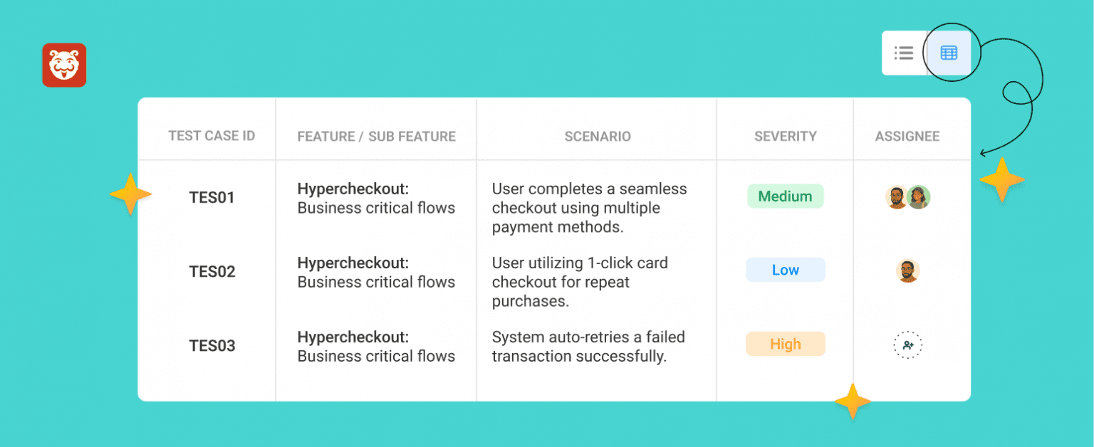 Improved Test Management with Table View - Release Notes