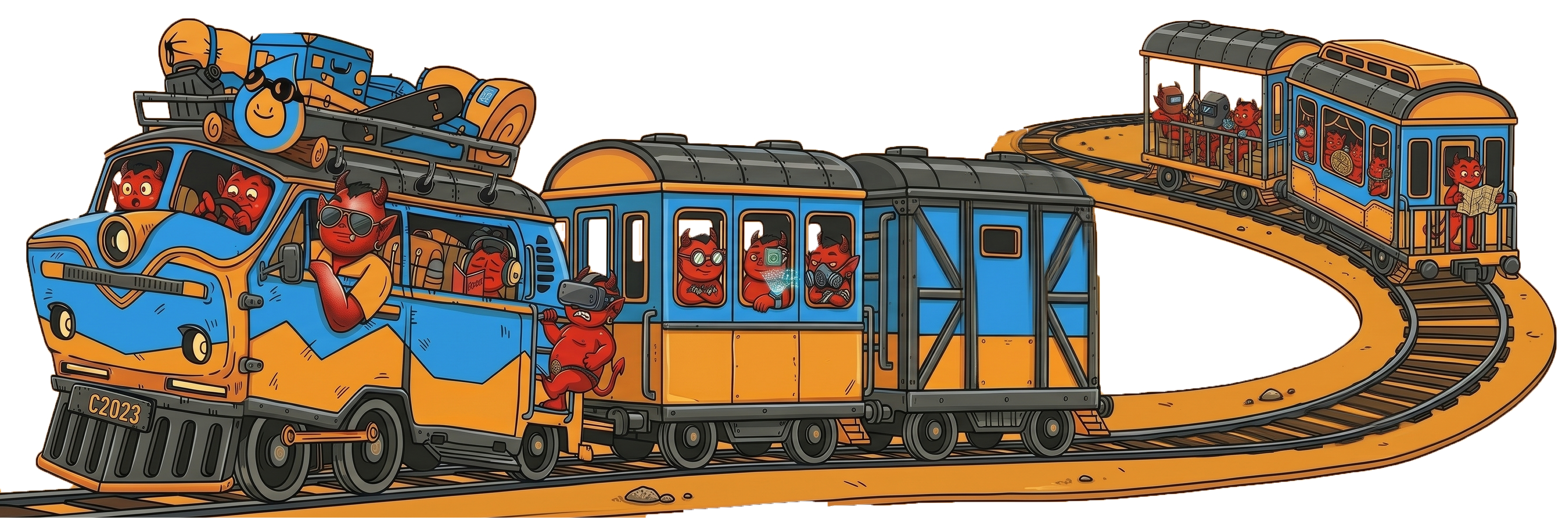 Asura agents on a train